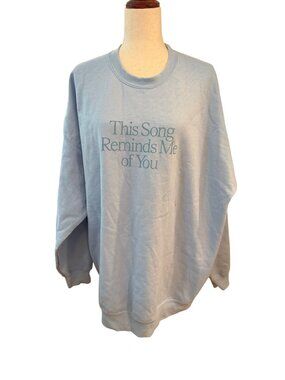 Lonely Ghost Sweatshirt XXXL Blue “Different Ways To Say I Love You” Graphic Cre